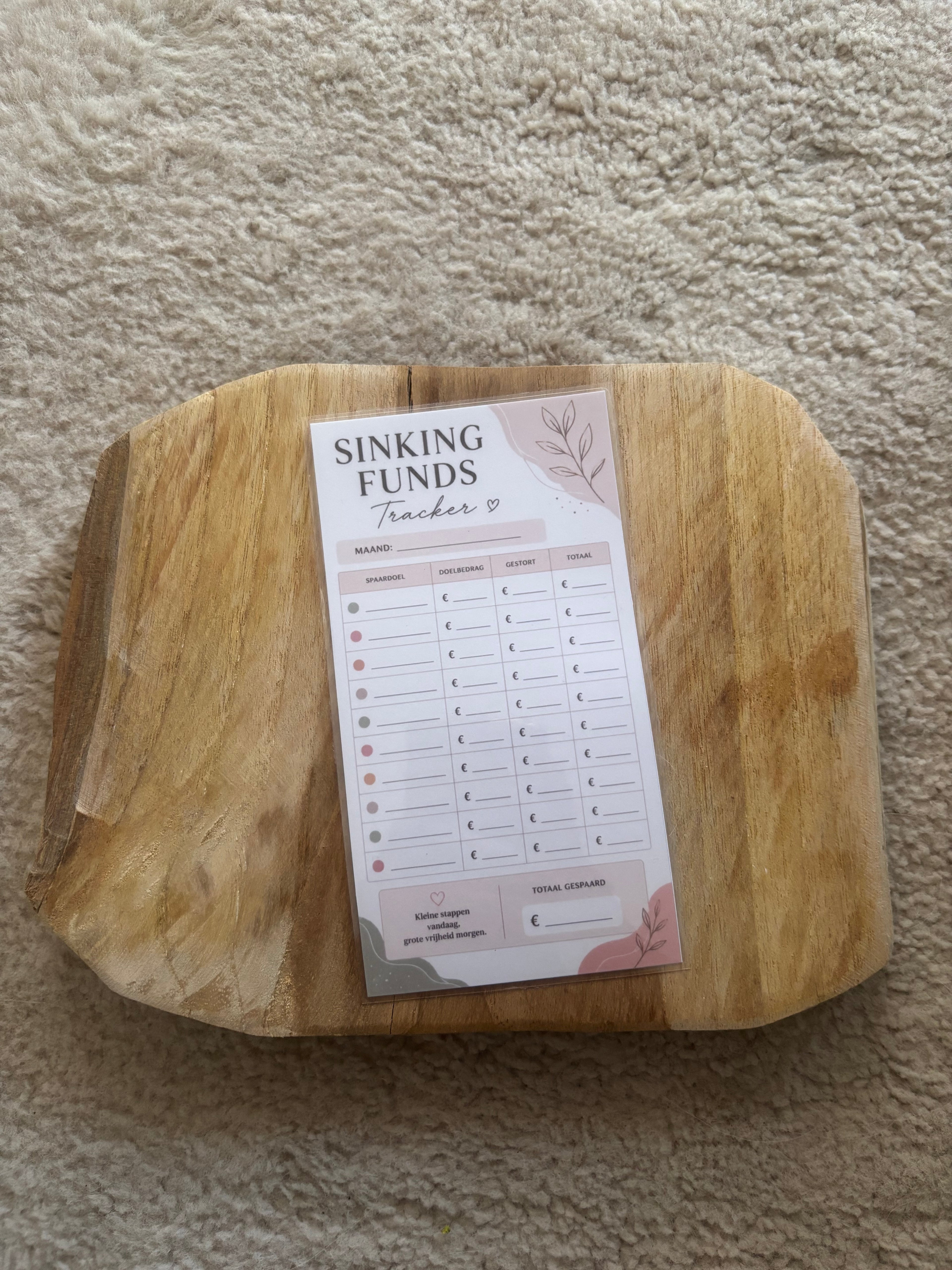 Sinking funds tracker