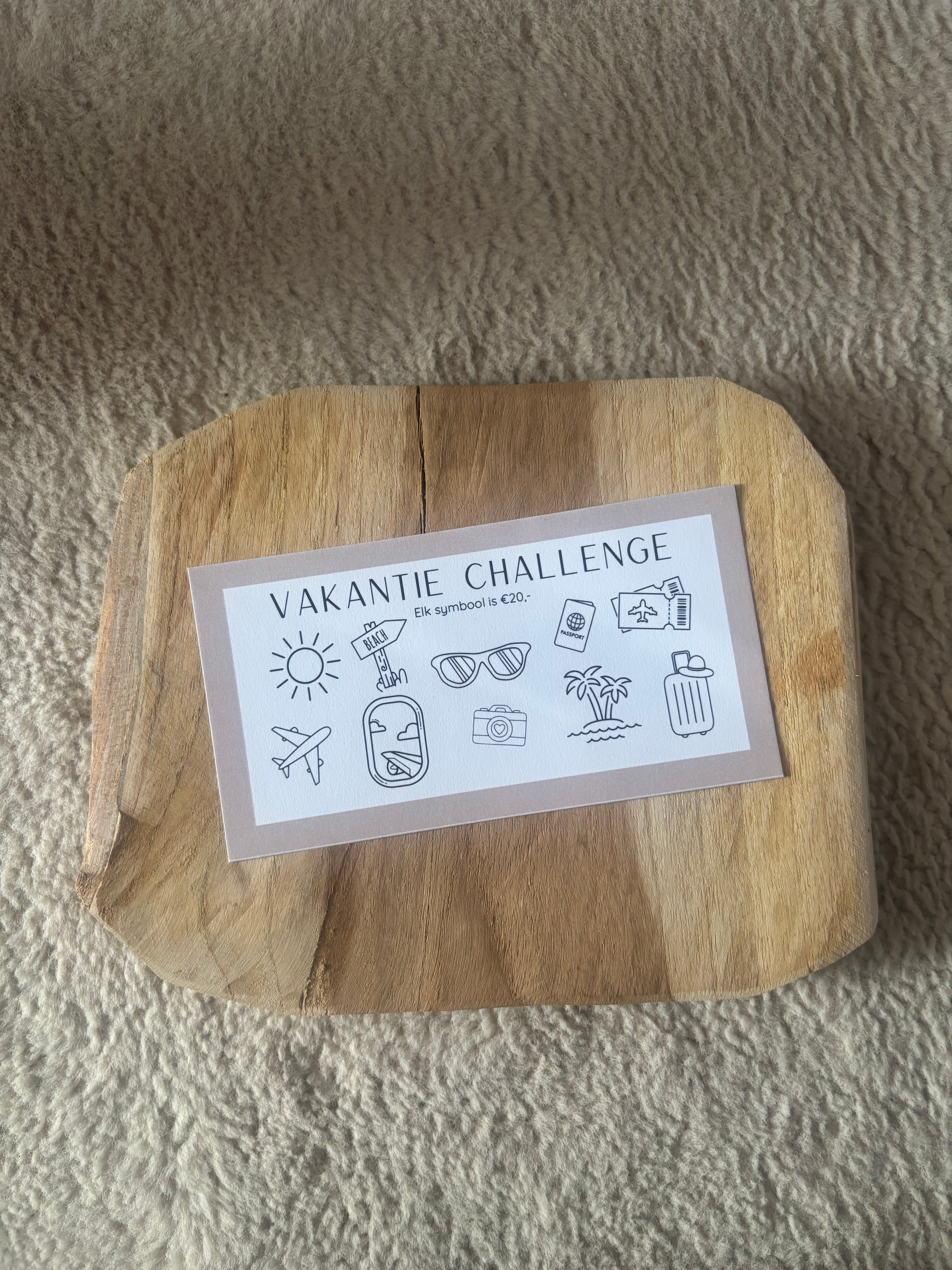 Vakantie spaarchallenge - €200