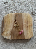 Kers sleutelhanger - Roze