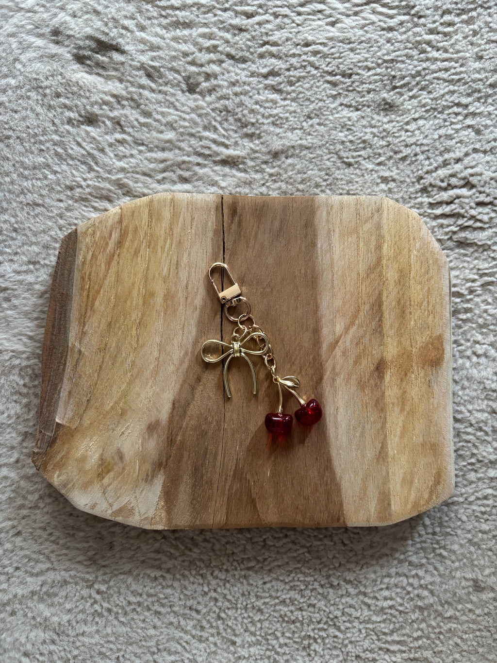 Kers sleutelhanger - Rood