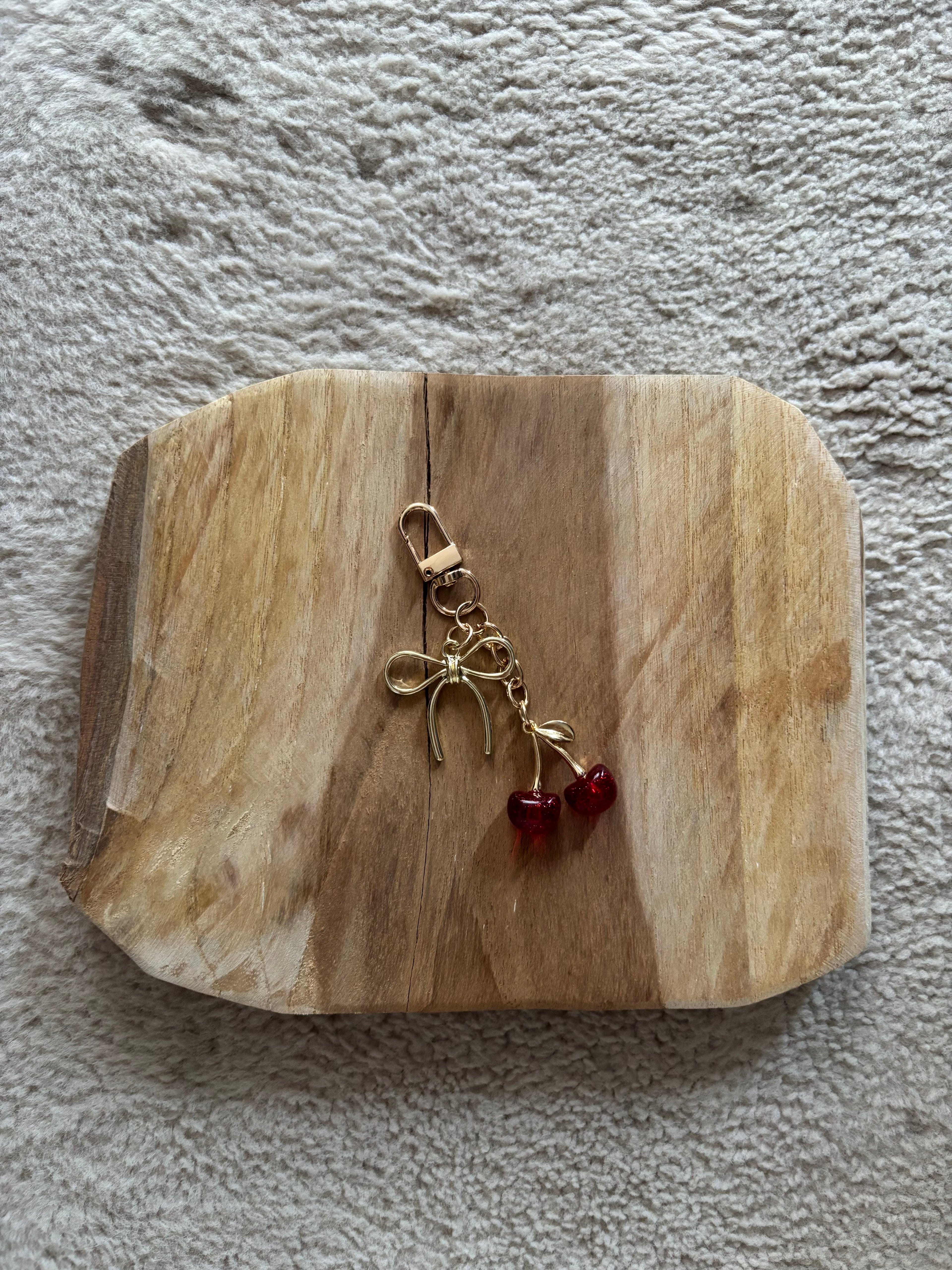 Kers sleutelhanger - Rood
